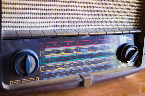 istock Retro Radio On Wooden Table 652172138
