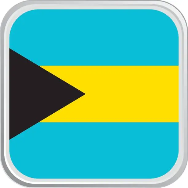 Vector illustration of Flag Bahamas