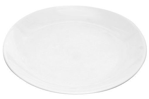 round white plate on white