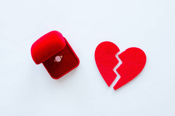 istock broken heart and a wedding ring on a white background 652196688