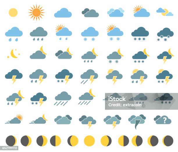 Weather Icons Set Stock Illustration - Download Image Now - Weather, Icon Symbol, Symbol