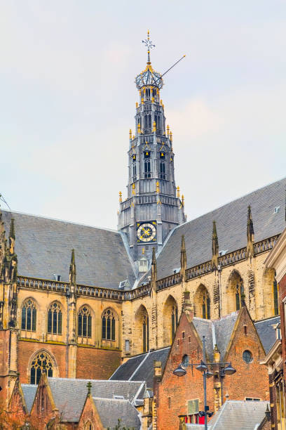 istock Cathedral dome in Haarlem, Holland 652221580