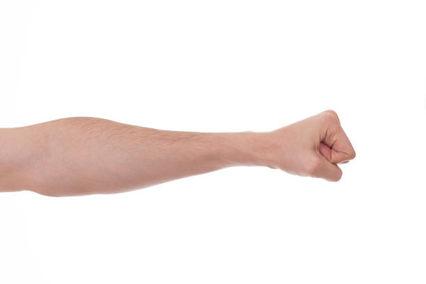 istock Isolated image of a fist on white 652221826