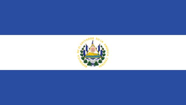 El Salvador Vector of nice El Salvador flag. el salvador stock illustrations