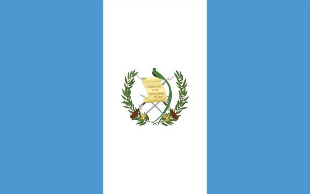 gwatemala - guatemalan flag stock illustrations