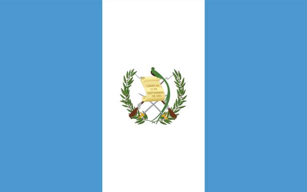 Guatemala Vector of nice Guatemalan flag. latin american flags stock illustrations