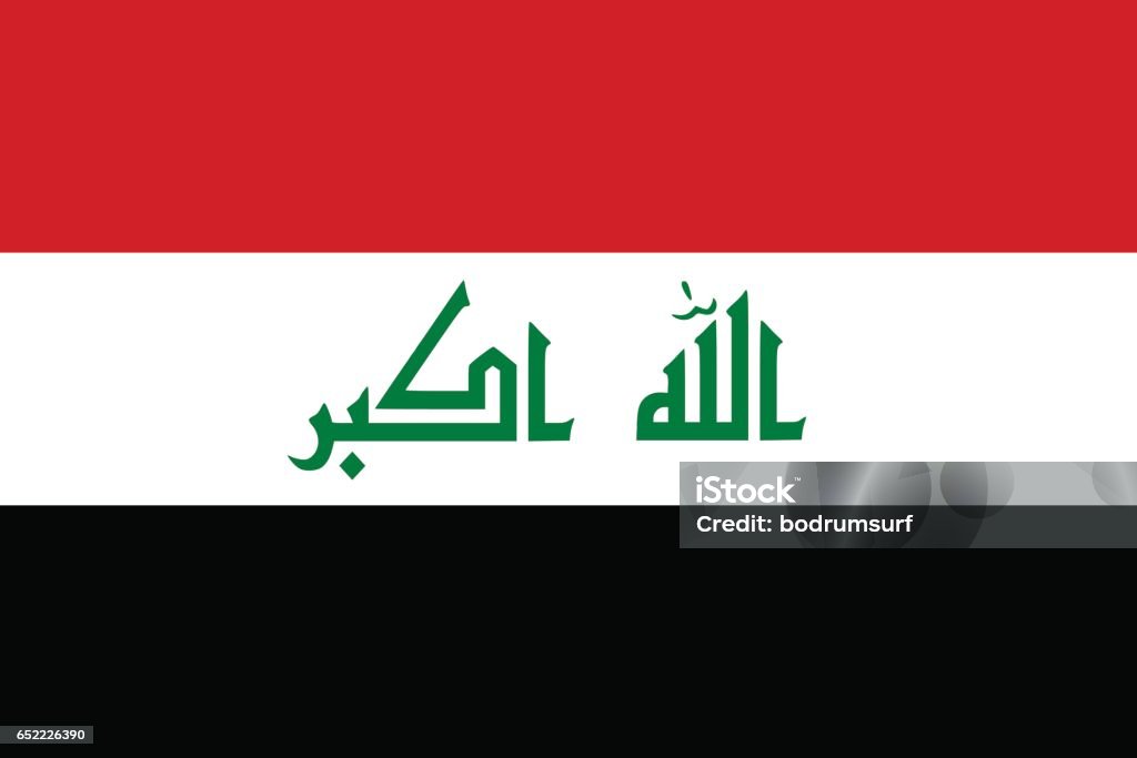 Iraq Vector of nice Iraqi flag. Iraq stock vector