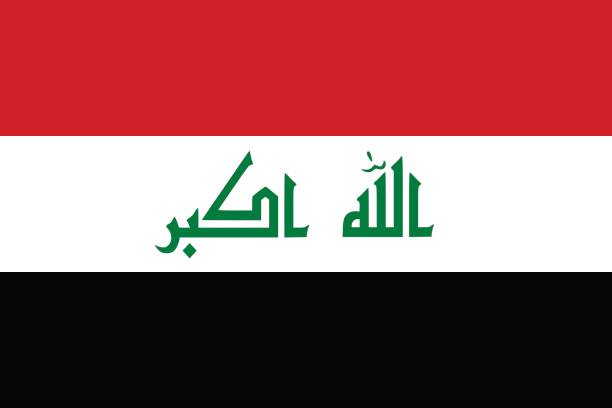 Iraq Vector of nice Iraqi flag. iraqi flag stock illustrations