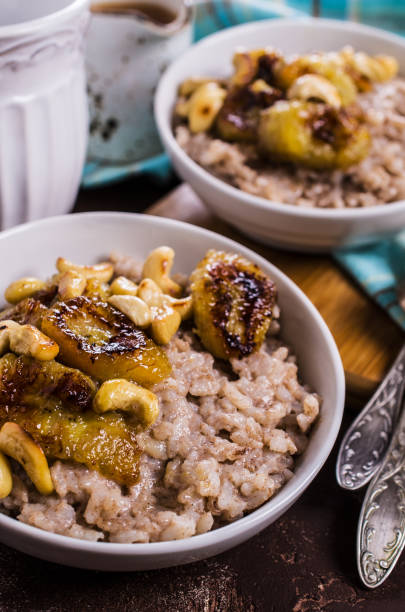 istock Rice porridge with banana 652232020