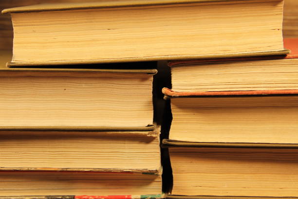 istock Stack of the old books. Books background 652232182
