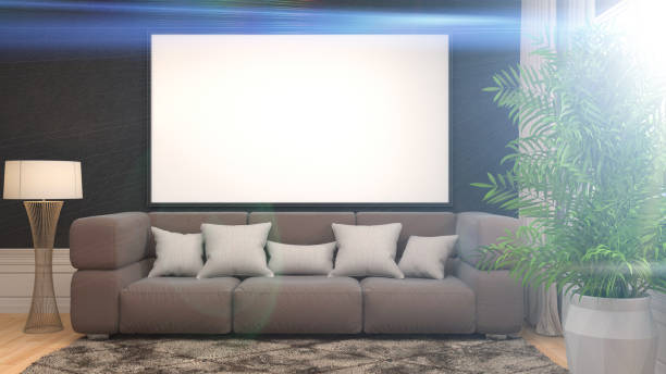 istock mock up poster frame in interior background. 3D Illustration 652233586