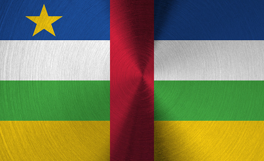 Flag of the African country - Central African Republic