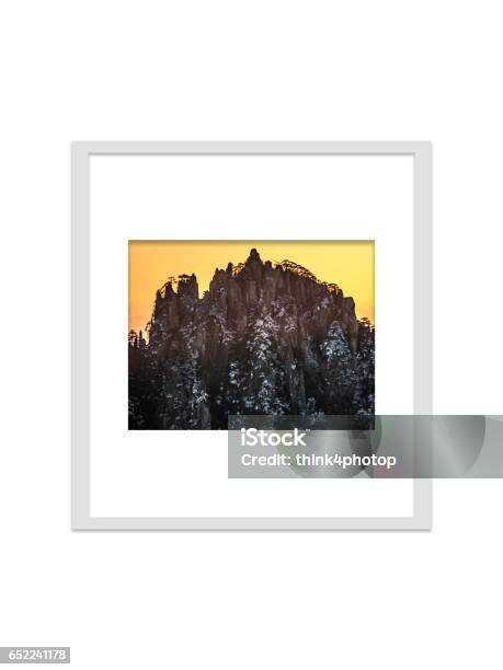 Huangsan Photo Frame Isolated For Decorate Interior And Souvenir Stock Photo - Download Image Now