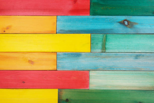 istock Colorful wood background,Wooden wall texture 652241702