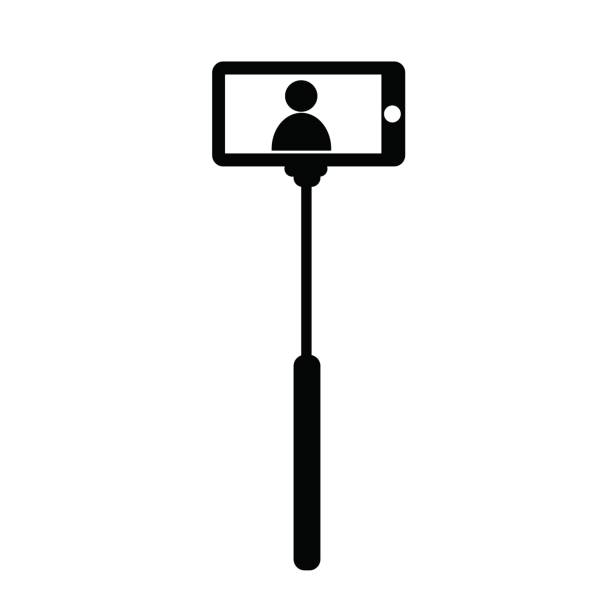 projekt ilustracji ikony selfie stick - 13633 stock illustrations