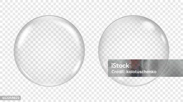 Vector Transparent Soap Bubble Stock Illustration - Download Image Now - Sphere, Bubble, Transparent