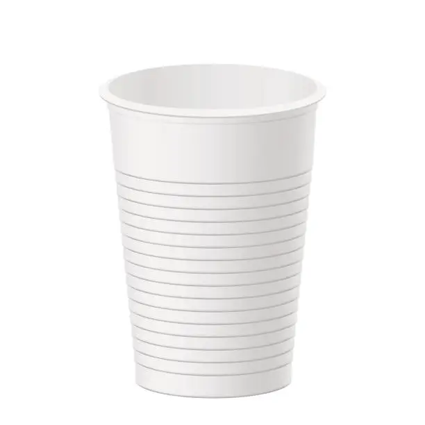 Vector illustration of Vector realistic plastic cup