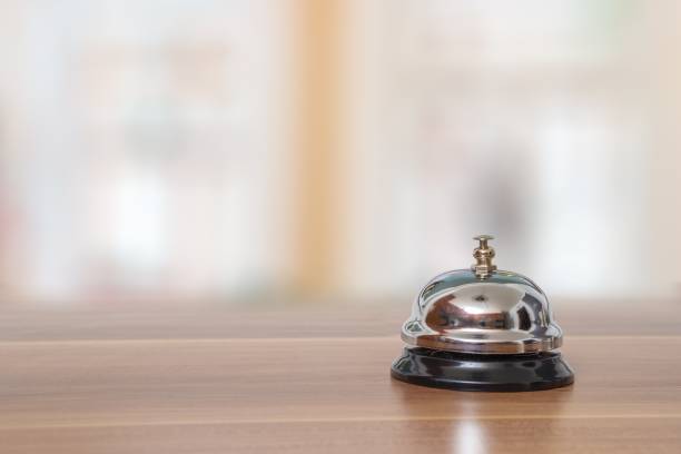 istock Support and service bell in hotel on blurred background. 652251868