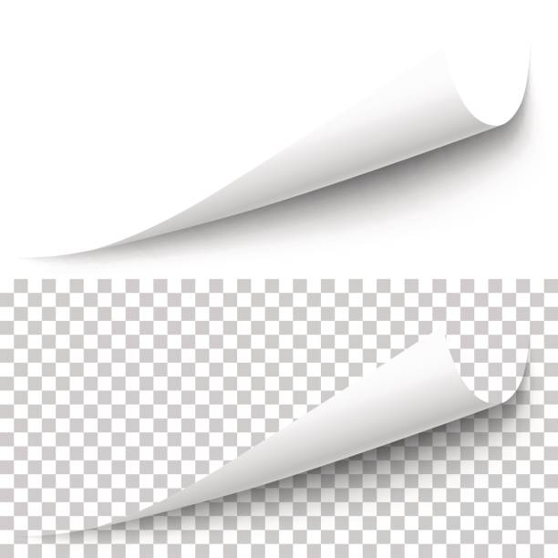 ベクトル現実的なホワイト ペーパー コーナー - 回転点のイラスト素材／クリップアート素材／マンガ素材／アイコン素材