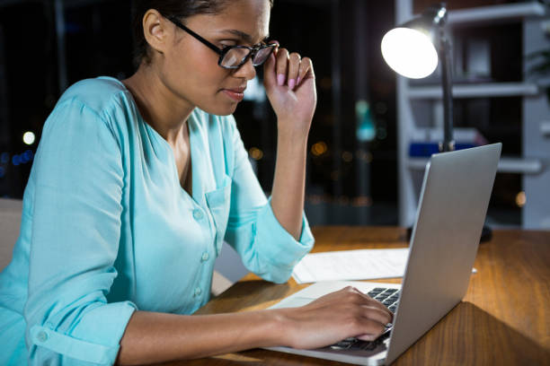 istock Businesswoman working on laptop 652256264