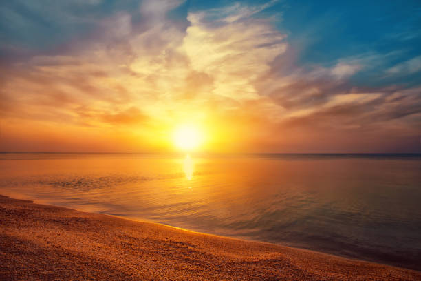 istock Early morning, sunrise over sea. 652259446