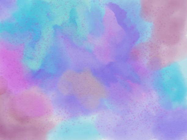 istock Abstract yellow, pink and blue watercolor on white background Hand drawn. 652266906