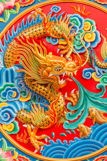 istock Chinese dragon in the Temple 652268014