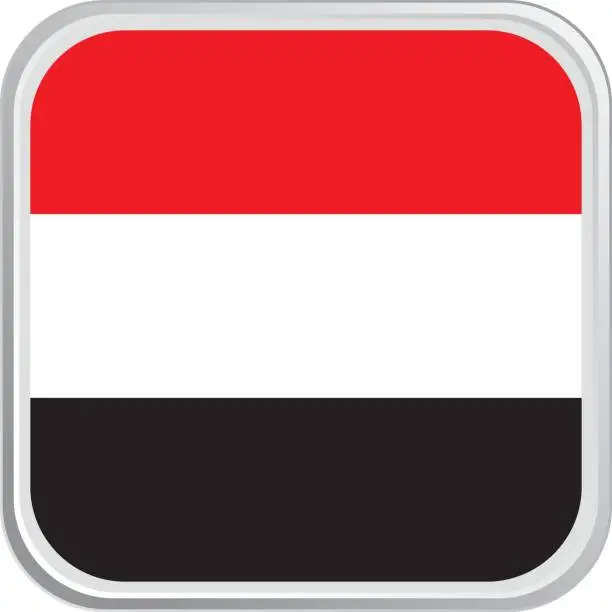 Vector illustration of Flag Yemen