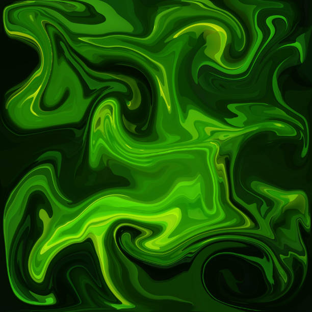 istock Green Digital Acrylic Color Swirl Or Similar Marble Twist 652269958