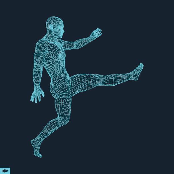 istock Football player. Sports concept. 3D Model of Man. 652271208