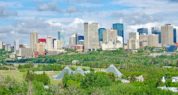 istock Edmonton, Alberta, skyline in spring looking north across river valley 652277924