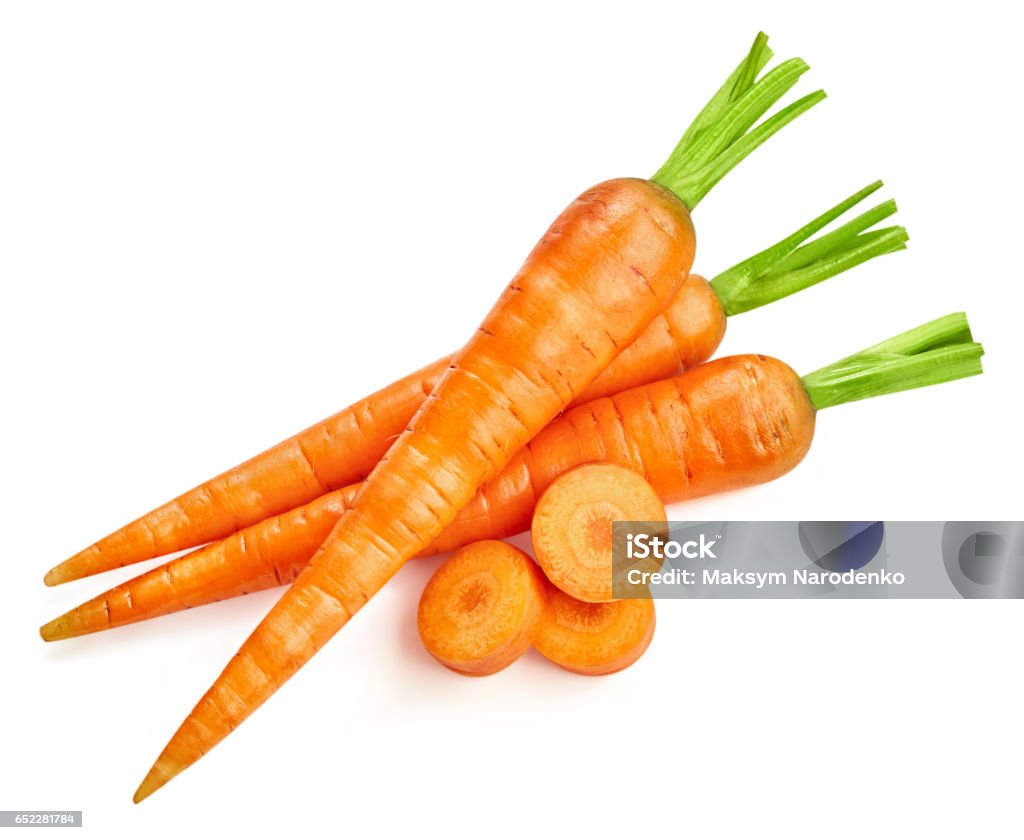 carrots Fresh carrots isolated on white Clipping Path Carrot Stock Photo