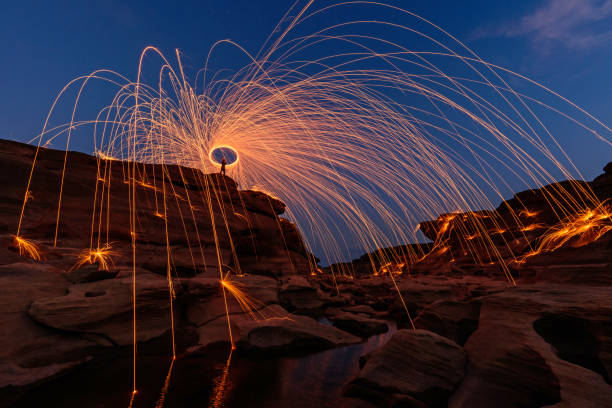 istock Swirl lights by steel wool 652282152