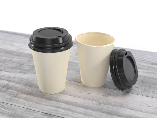 istock Tea and Coffee Paper Cups on wood table 652284580