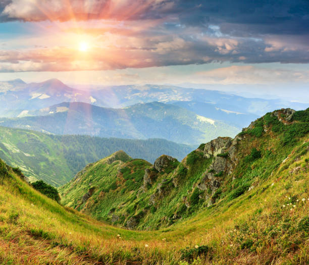 istock Beautiful landscape of summer mountains. 652285262