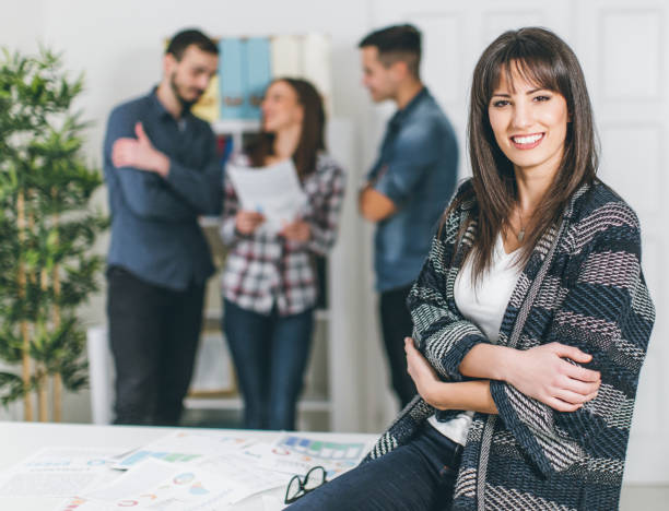 istock Satisfied businesswoman 652288126