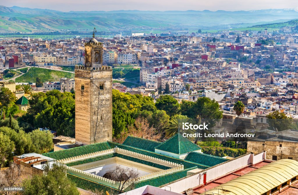 Mosque at Bab Guissa Gate in Fez, Morocco Mosque at Bab Guissa Gate in Fez - Morocco Fez - Morocco Stock Photo