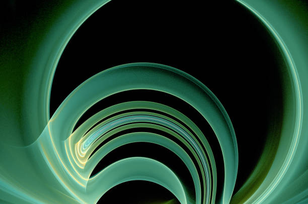 istock Abstract illustration of a fractal pattern on black background 652308190