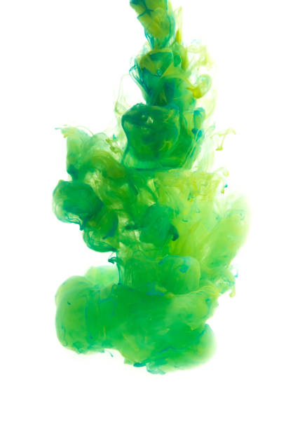 istock Ink shape or swirling in water for design or decorate background or abstract banner on white isolate background. 652308414