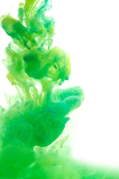 istock Ink shape or swirling in water for design or decorate background or abstract banner on white isolate background. 652308514