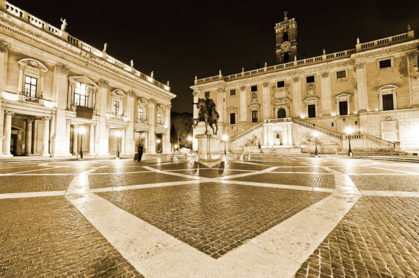 istock Piazza del Campidoglio at night in Rome, Italy. 652309256