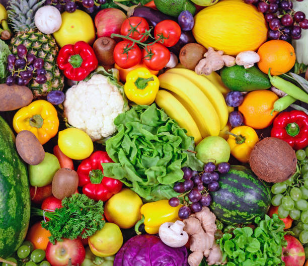 istock Huge group of fresh vegetables and fruit - High quality studio shot 652309402