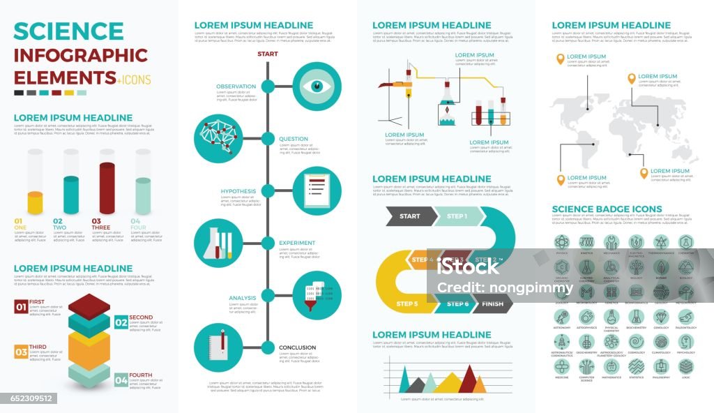 Science Key Information Science Infographics Elements Stock Illustration - Download Image Now ...