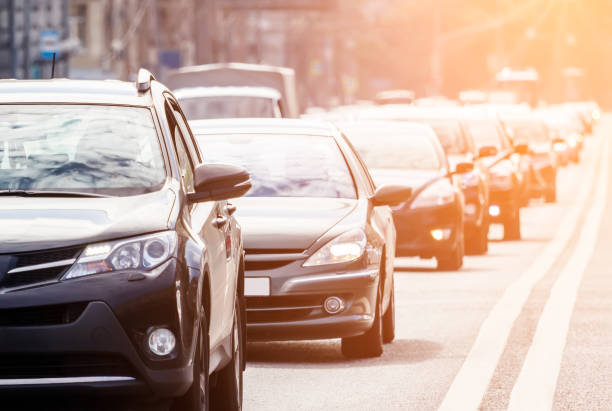 istock Traffic on the road with evening sun 652312322