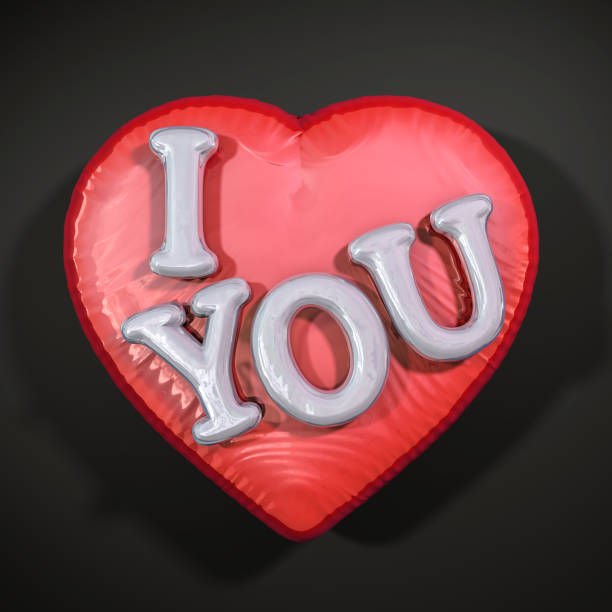 istock Message Love You on the Heart Shaped Red Balloon. 652317398