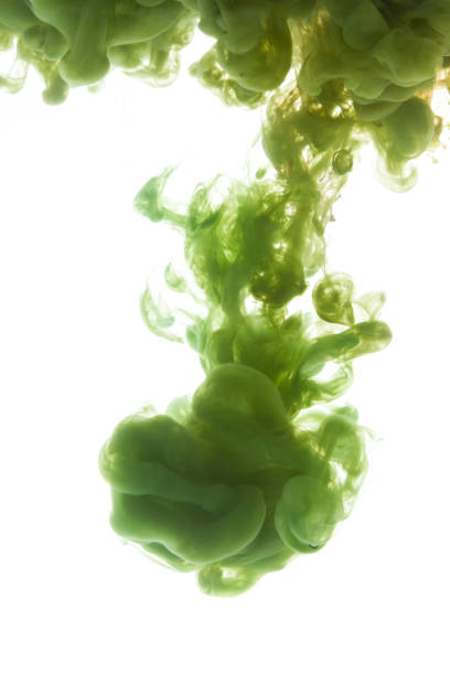 istock Ink shape or swirling in water for design or decorate background or abstract banner on white isolate background. 652320706