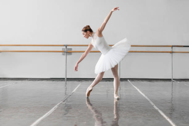 istock Beautiful ballerina rehearsal in ballet class 652321802