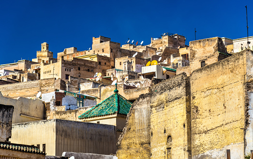 Fes el Bali, the oldest walled part of Fes. A UNESCO heritage site in Morocco