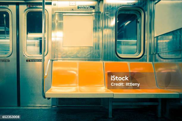 New York City Subway Seats Stock Photo - Download Image Now - Subway, Subway Train, Brooklyn - New York