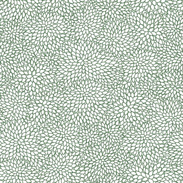 白地に灰色の輪郭線を緑葉のベクターのシームレスなパターン。手描きのスケッチ、混沌に秩序。壁紙、包装紙、繊維印刷、本ページを着色します。植樹の日装飾 - abstract leaf green backgrounds点のイラスト素材／クリップアート素材／マンガ素材／アイコン素材
